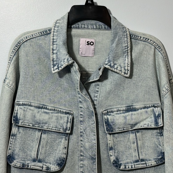 NWT SO Light Blue Denim Jean Jacket in Size‎ M - Picture 4 of 16